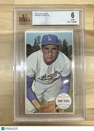 1964 Topps Giants Sandy Koufax BVG 6