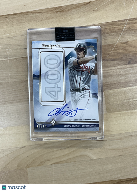 2023 Topps Luminaries Chipper Jones Auto 400 /15 Braves