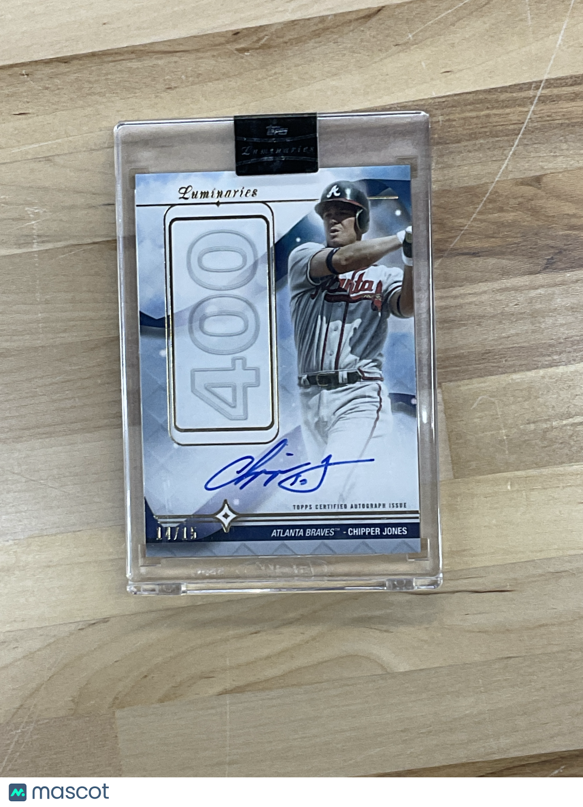 2023 Topps Luminaries Chipper Jones Auto 400 /15 Braves