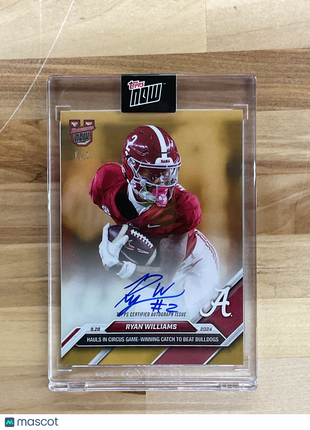 2024 Topps Now Ryan Williams Alabama Auto 1/1