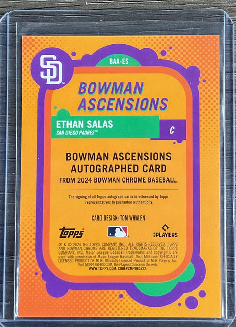 2024 Bowman Ascensions Ethan Salas Auto /150 Rookie Padres