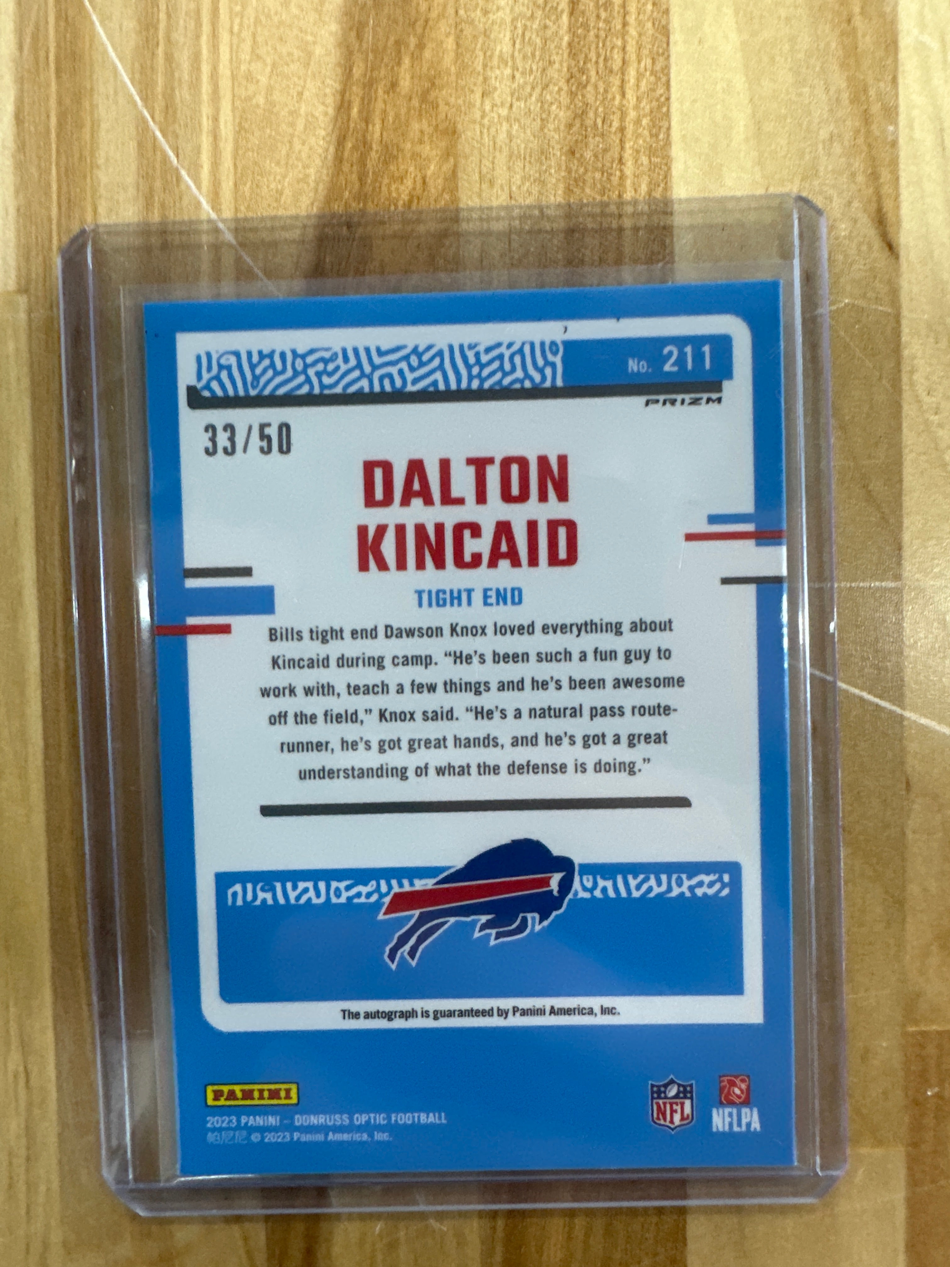2023 Optic Dalton Kincaid Pink Velocity Rookie Auto /50