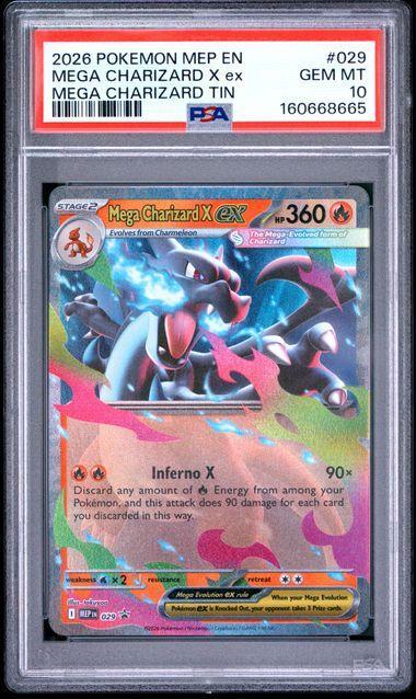 2026 Pokemon Promo Mega Charizard X ex 029 PSA 10 665