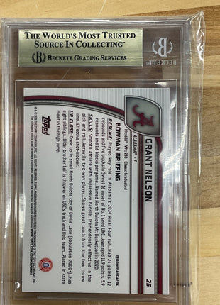 2024-25 Bowman U Chrome Grant Nelson Rookie BGS 9.5 Alabama