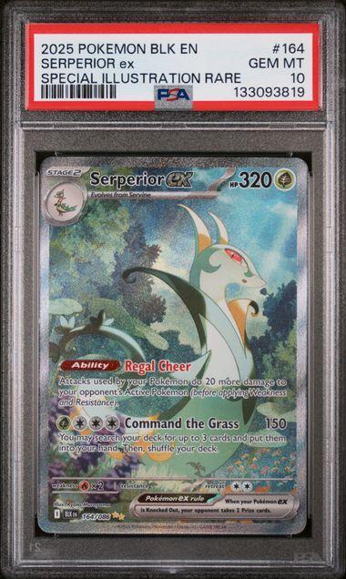 2025 Pokemon Black Bolt Serperior ex 164 PSA 10