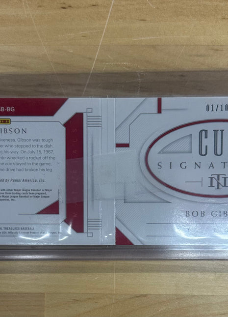 2021 National Treasures Bob Gibson Cut Signatures Auto /10