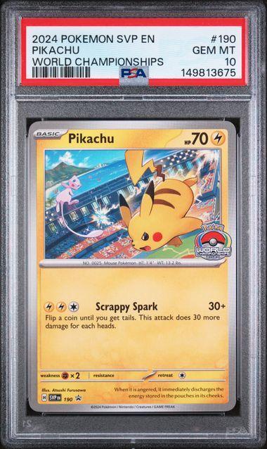 2024 Pokemon Promo World Championships 190 PSA 10