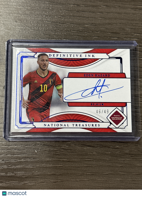 2021 National Treasures Eden Hazard Blue Auto /49 Definitive
