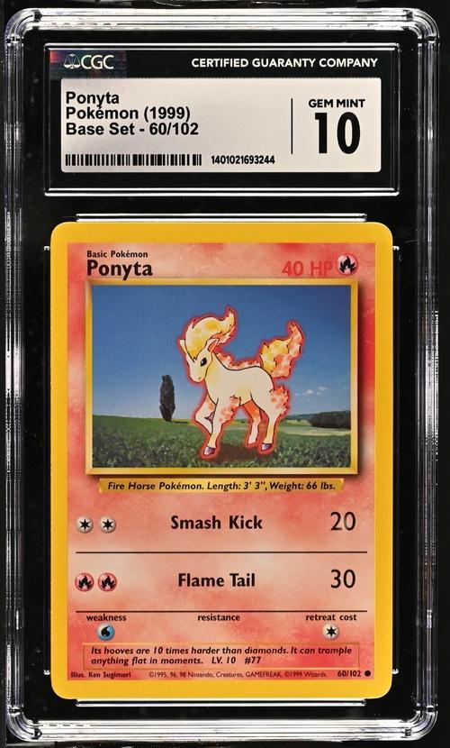 1999 Pokemon Base Set Ponyta 60 CGC 10