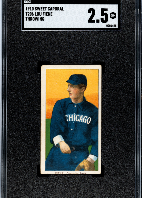 1910 Sweet Caporal (T206) Lou Fiene Throwing SGC 2.5