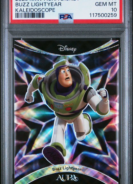 2025 Kakawow Aura Disney Kaleidoscope Buzz Lightyear #44 PSA 10