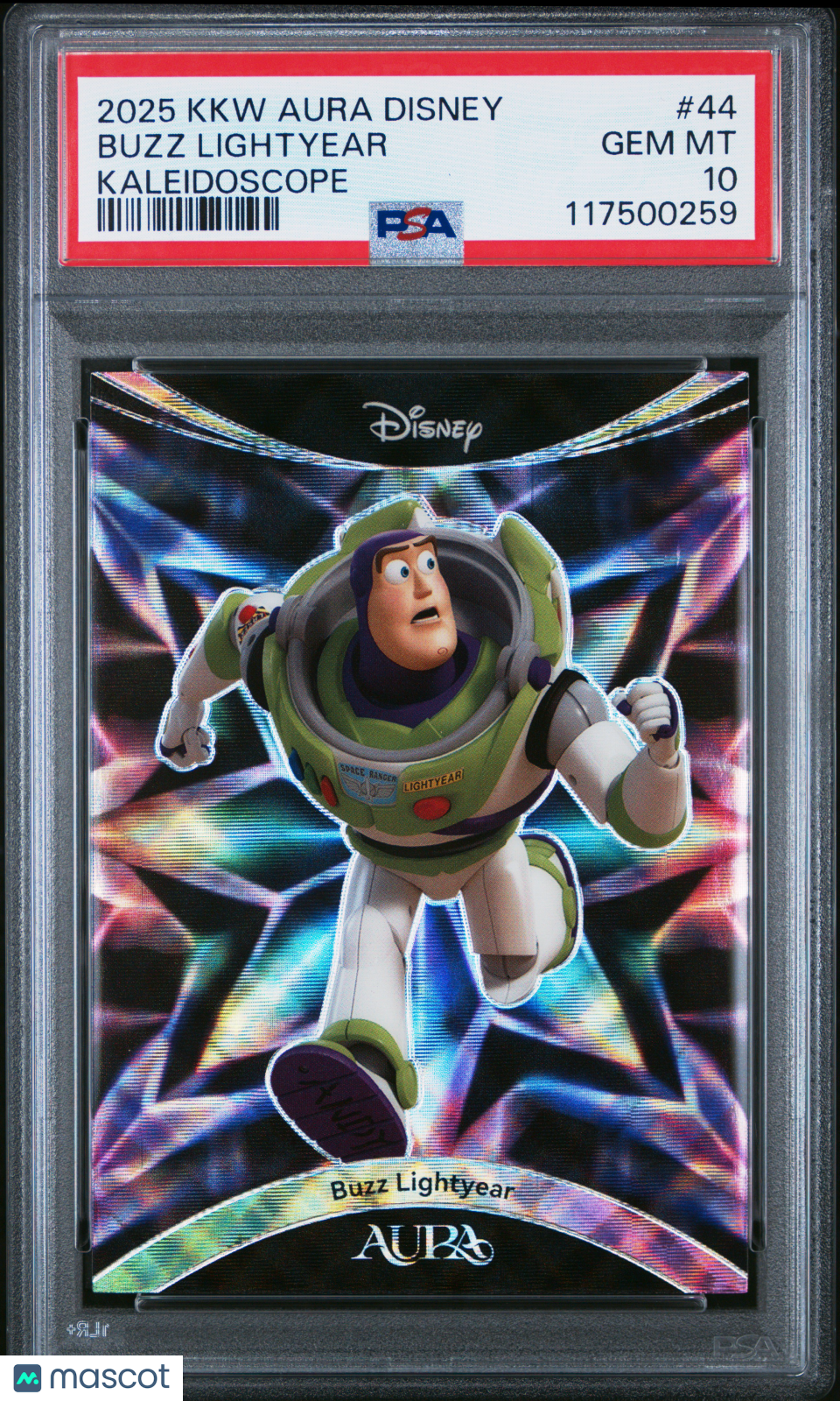 2025 Kakawow Aura Disney Kaleidoscope Buzz Lightyear #44 PSA 10