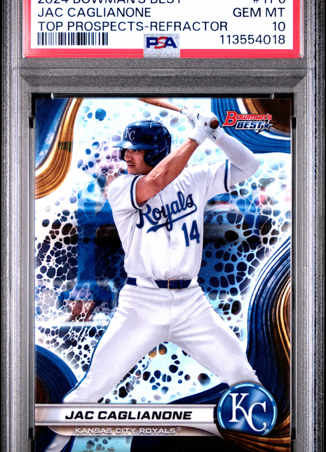 2024 Bowman's Best Top Prospects Jac Caglianone Refractor #TP6 PSA 10