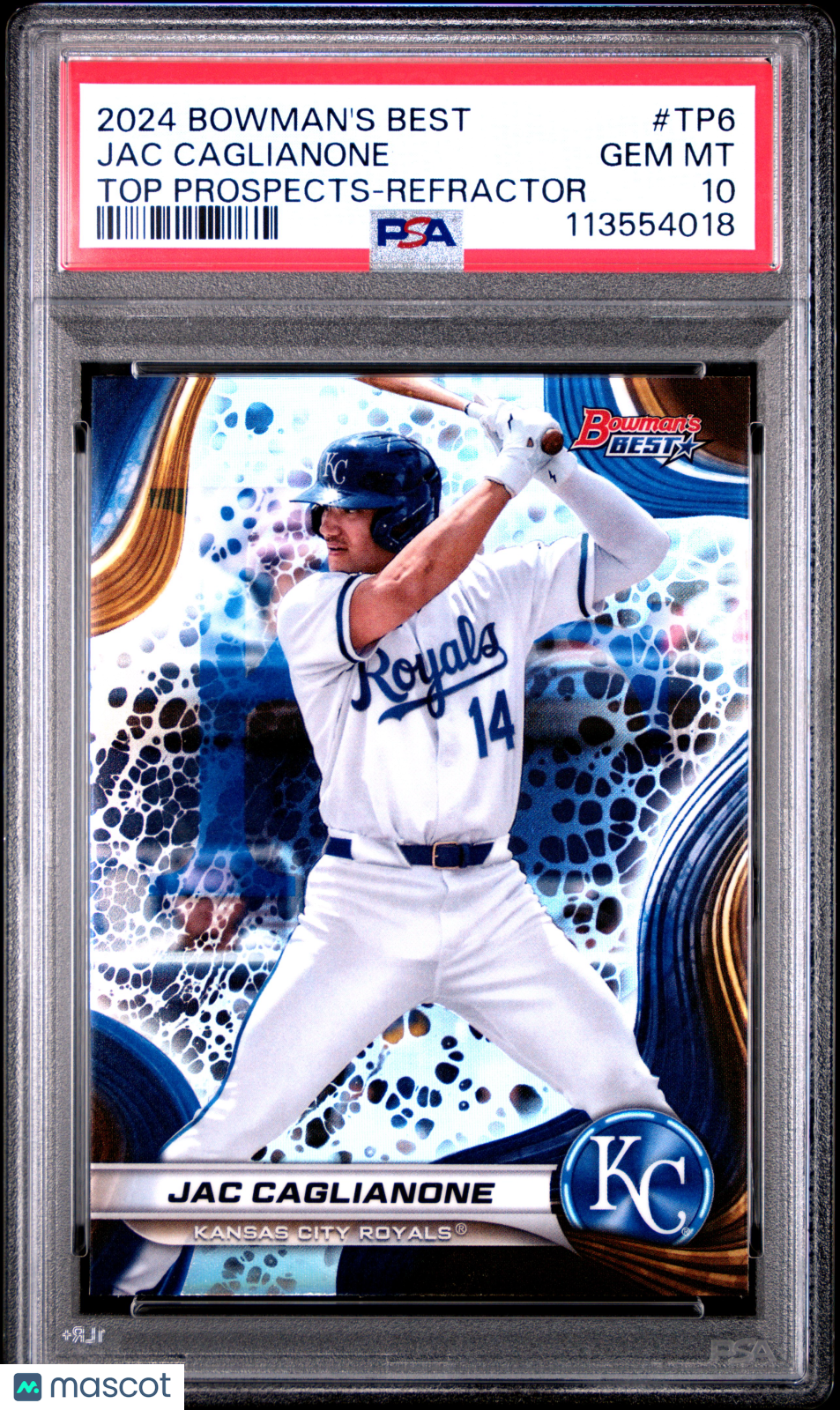 2024 Bowman's Best Top Prospects Jac Caglianone Refractor #TP6 PSA 10