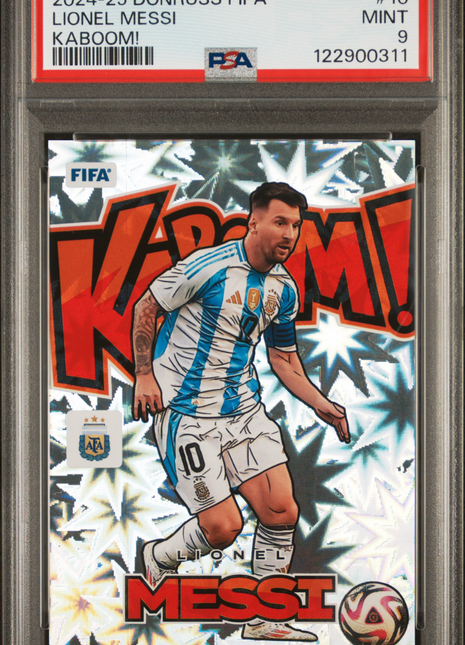 2024-25 Panini Donruss FIFA Kaboom! Lionel Messi #10 PSA 9