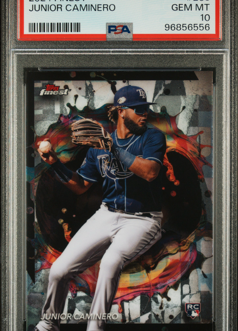 2024 Topps Finest Junior Caminero #203 PSA 10