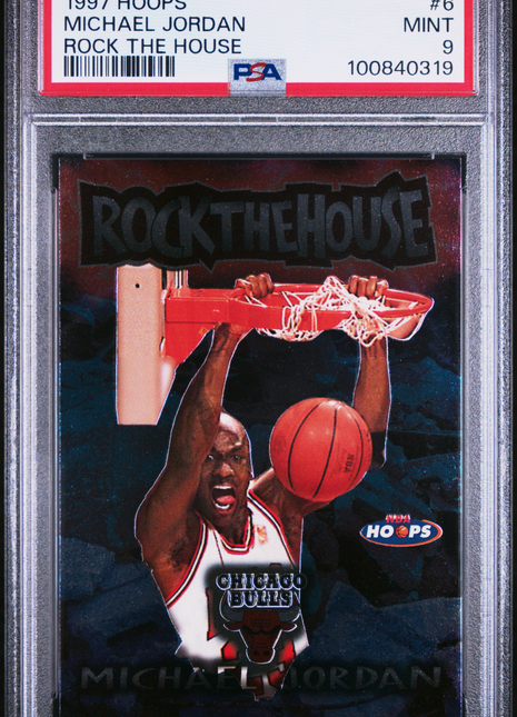 2024 Topps 206 Heston Kjerstad Rookie American Beauty PSA 10 1997 Hoops Rock The House Michael Jordan #6 PSA 9