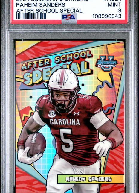 2024 Bowman University Chrome After School Special Raheim Sanders #AS24 PSA 9