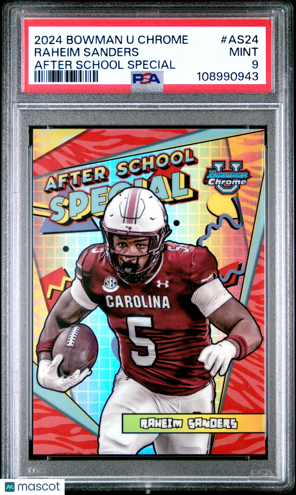 2024 Bowman University Chrome After School Special Raheim Sanders #AS24 PSA 9