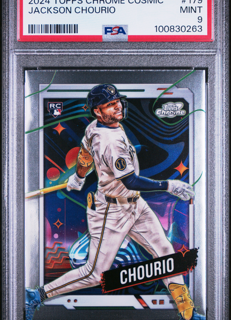 2024 Topps Chrome Cosmic Jackson Chourio Rookie PSA 9 2024 Topps Chrome Cosmic Jackson Chourio #179 PSA 9