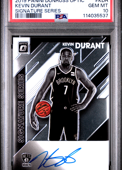 2019 Panini Donruss Optic Signature Series Kevin Durant #KDR PSA 10