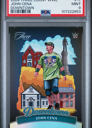 2024 Panini Three Count WWE Downtown John Cena #17 PSA 9