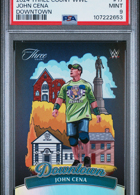 2024 Panini Three Count WWE Downtown John Cena #17 PSA 9