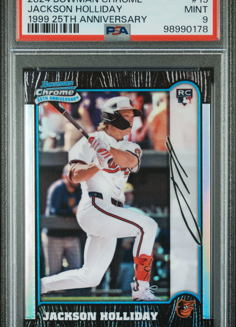 2024 Bowman Chrome 1999 Bowman Chrome 25th Anniversary Jackson Holliday #15 PSA 9