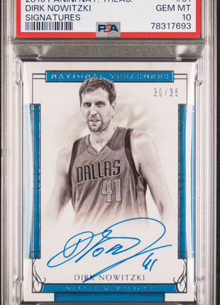 2016 Panini National Treasures Signatures Dirk Nowitzki #51 30 / 35 PSA 10