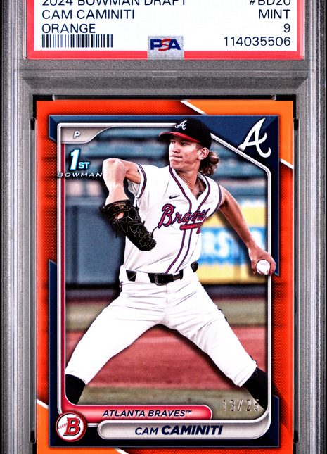 2024 Bowman Draft Cam Caminiti Orange #BD20 13/25 PSA 9