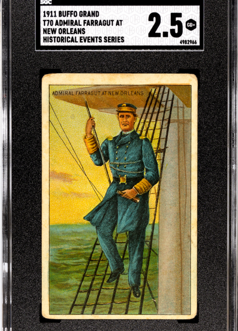 1911 Buffo Grand (T70) Admiral Farragut At New Orleans SGC 2.5