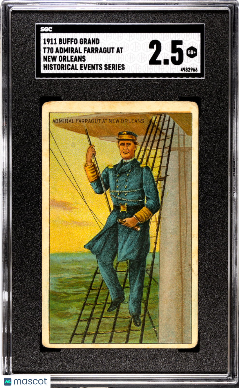 1911 Buffo Grand (T70) Admiral Farragut At New Orleans SGC 2.5