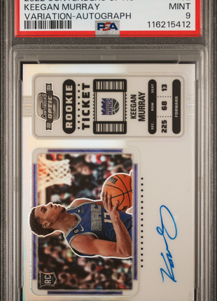 2022 Panini Contenders Optic Keegan Murray Variation Autograph #132 PSA 9