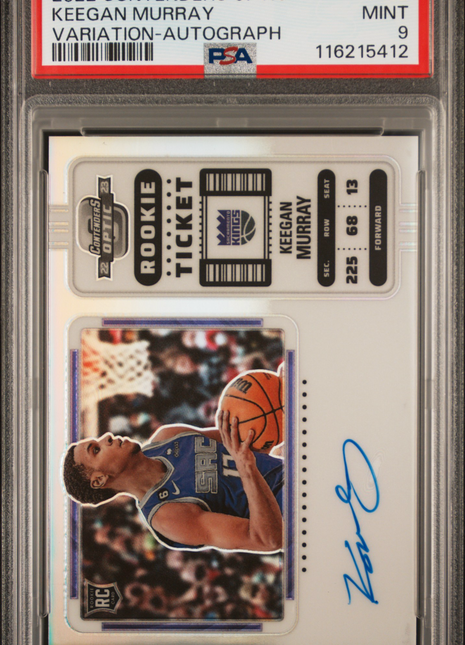 2022 Panini Contenders Optic Keegan Murray Variation Autograph #132 PSA 9