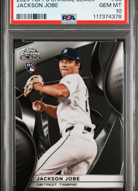 2025 Topps Chrome Black Jackson Jobe #60 PSA 10