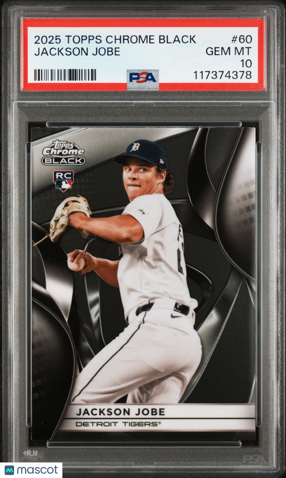 2025 Topps Chrome Black Jackson Jobe #60 PSA 10