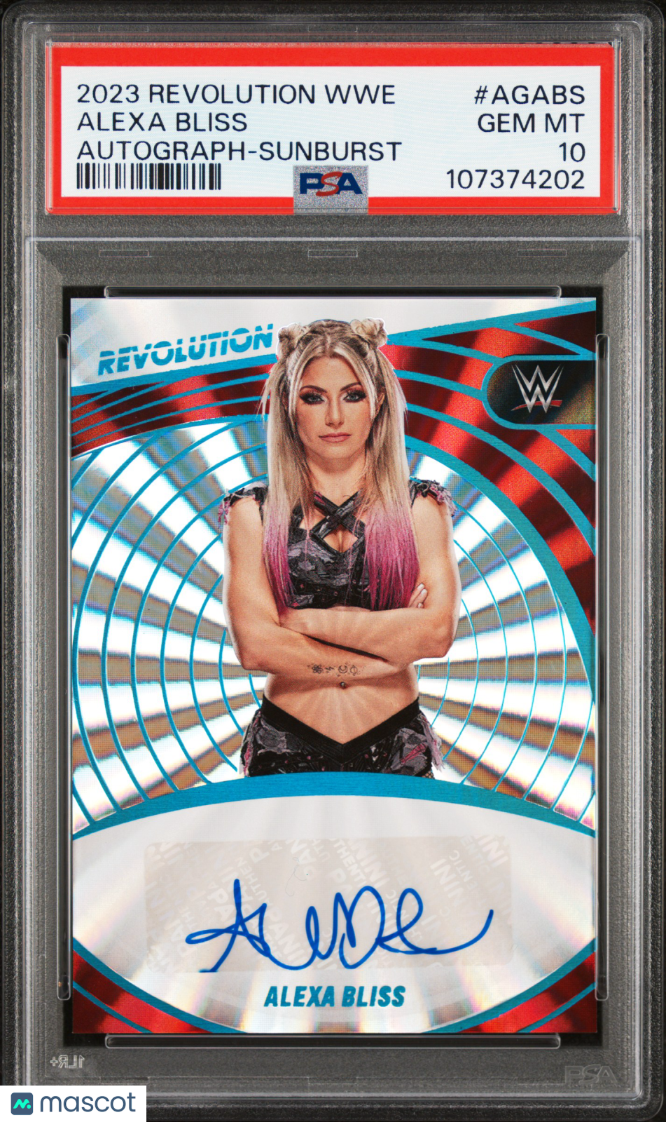 2023 Panini Revolution WWE Autograph Alexa Bliss Sunburst #AGABS PSA 10
