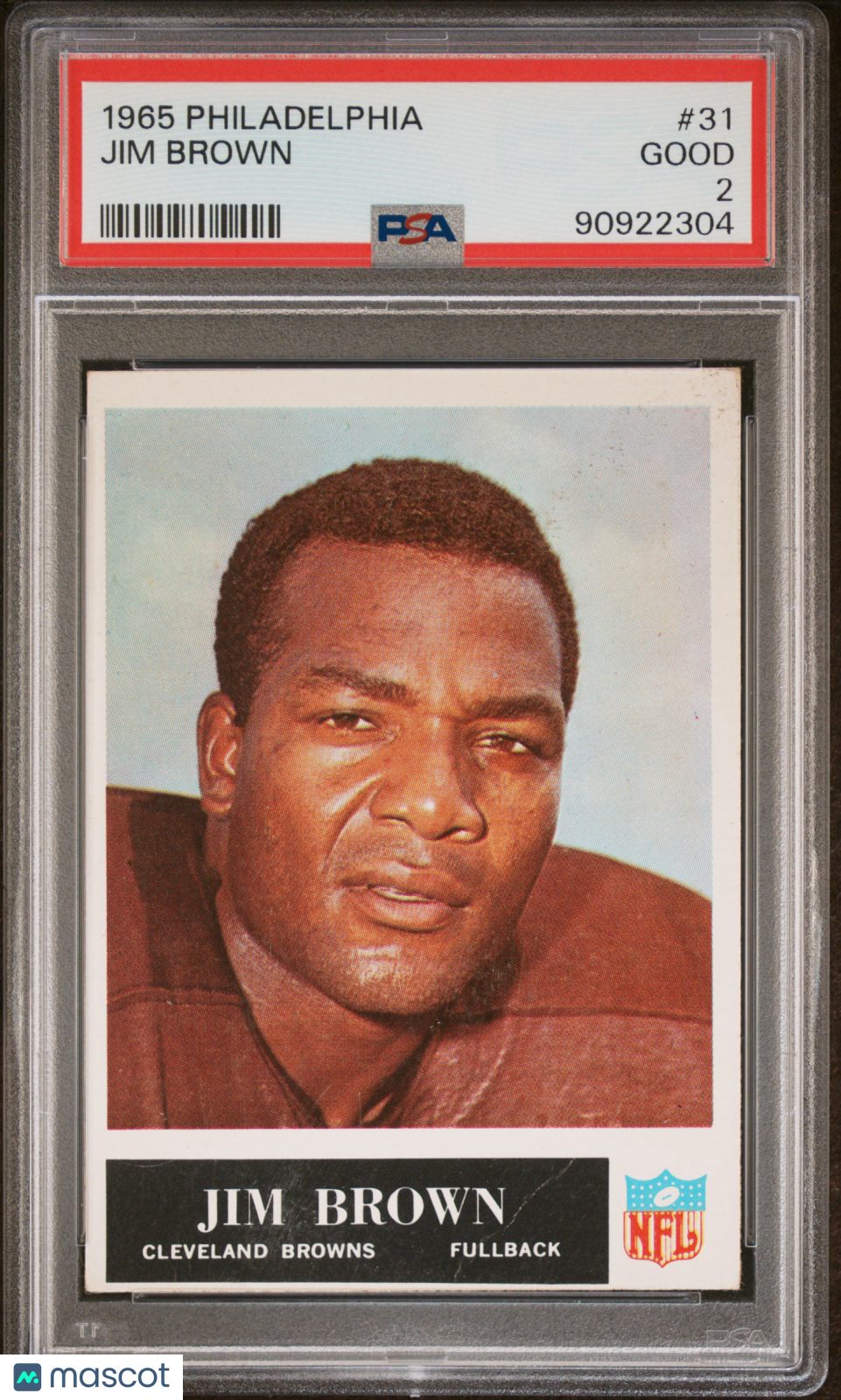 1965 Philadelphia Jim Brown #31 PSA 2
