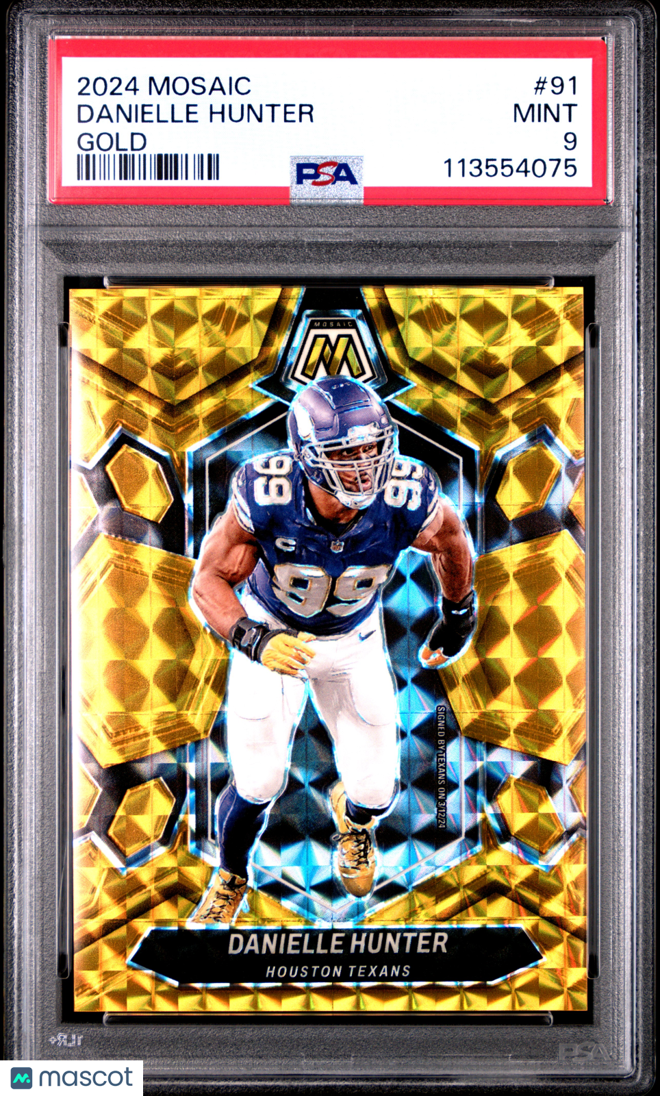 2024 Panini Mosaic Danielle Hunter Gold #91 PSA 9