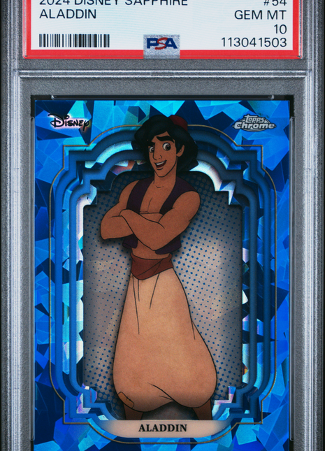 2024 Topps Chrome Disney Sapphire Edition Aladdin #54 PSA 10