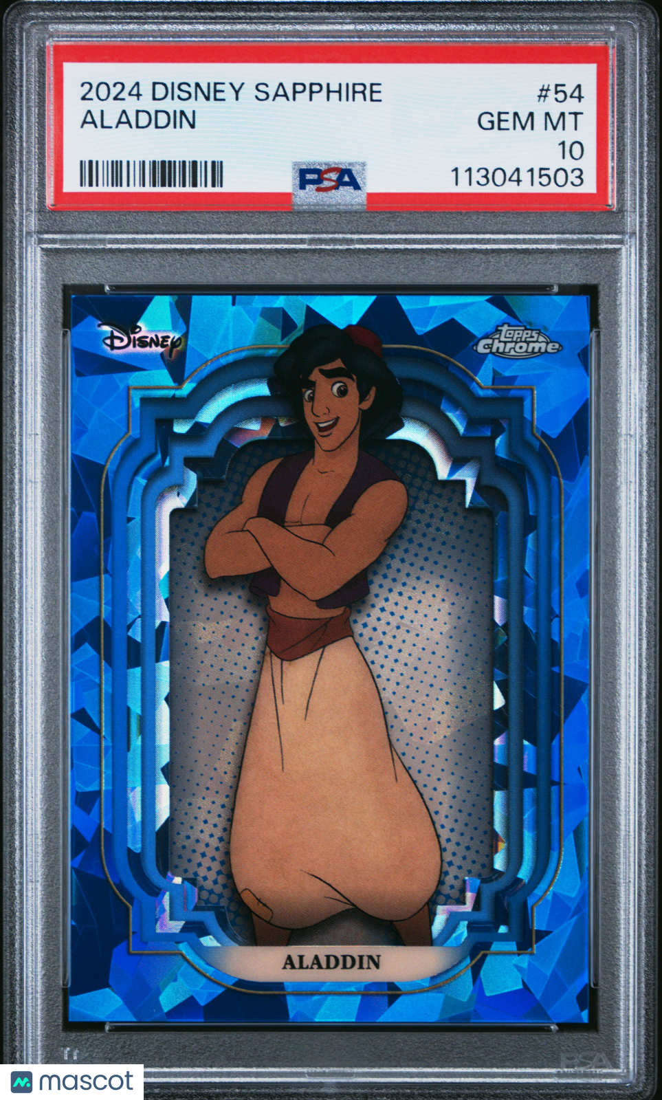2024 Topps Chrome Disney Sapphire Edition Aladdin #54 PSA 10