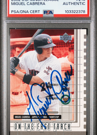 2002 Upper Deck Minor League Miguel Cabrera #216 PSA A