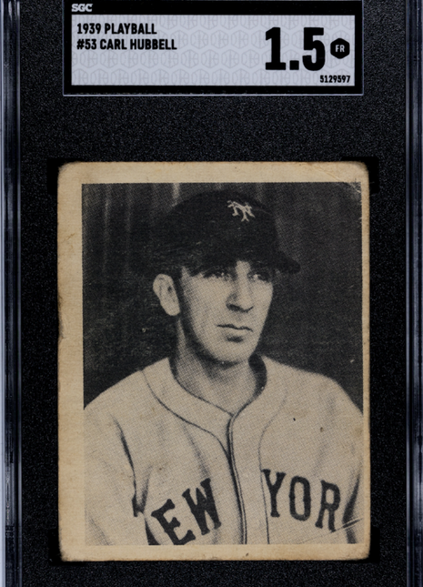 1939 Playball Carl Hubbell #53 SGC 1.5