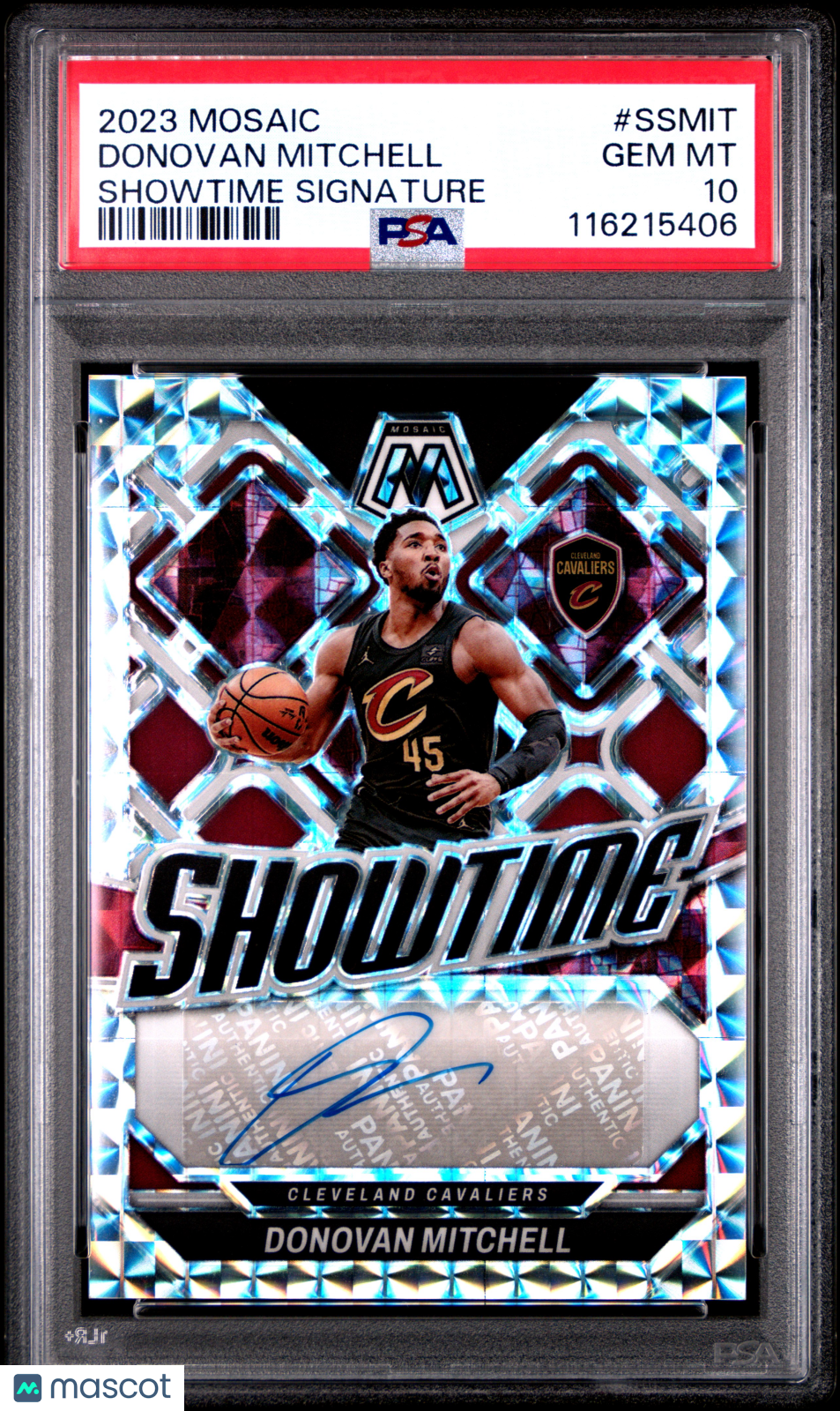 2023 Panini Mosaic Showtime Signatures Mosaic Donovan Mitchell #SSMIT PSA 10