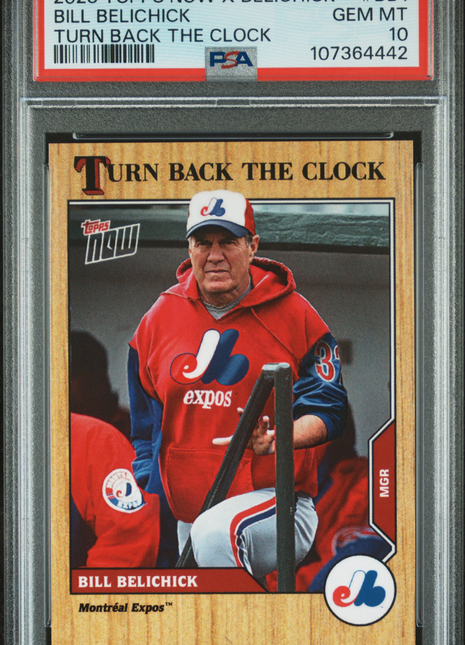 2023 Topps Now X Bill Belichick Turn Back The Clock Bill Belichick #BB1 PSA 10