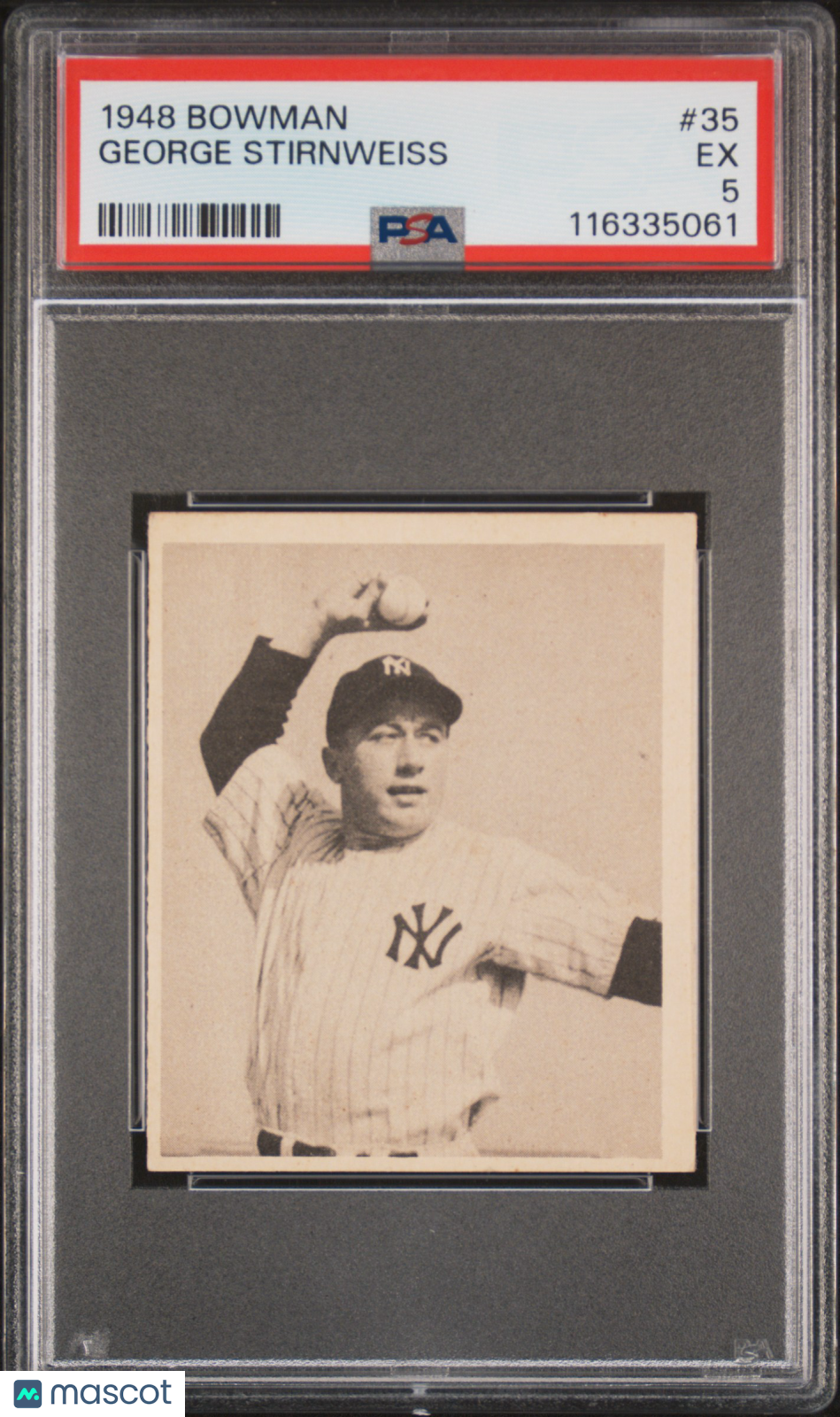 1948 Bowman George Stirnweiss #35 PSA 5