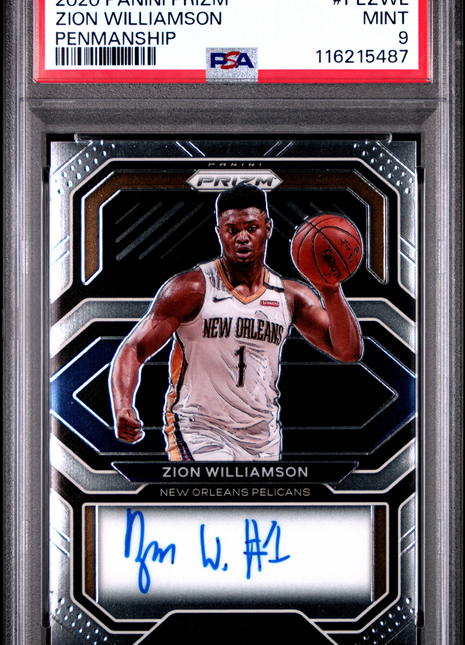 2020 Panini Prizm Penmanship Zion Williamson #PEZWL PSA 9