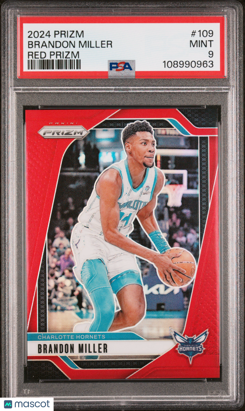 2024 Panini Prizm Brandon Miller Red #109 PSA 9