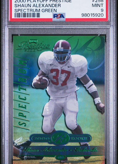 2000 Playoff Prestige Shaun Alexander Spectrum Green #258 PSA 9