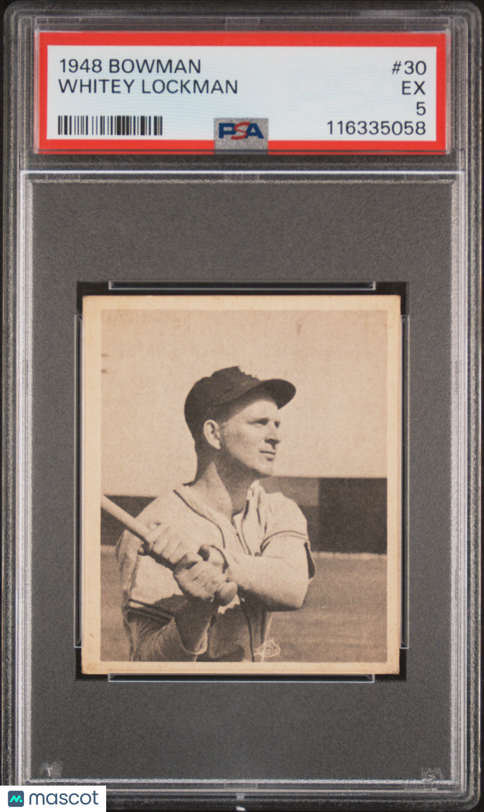 1948 Bowman Whitey Lockman #30 PSA 5